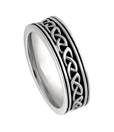 Two Tone Celtic Knot Wedding Ring | Celtic Rings Ltd
