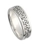 Womens Two Tone Trinity Knot Wedding Ring - All White