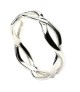 Men's Infinity Knot Ring - White Gold or Silver