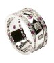 Trinity Ring with Rubies and Diamonds - All White Gold