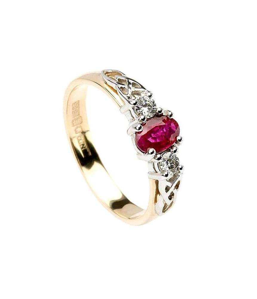 Ruby Engagement Ring - Yellow Gold