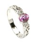 Pink Sapphire White Gold Ring
