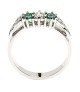 Emerald Three Stone Engagement Ring - Side View