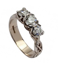 Eternity Engagement Ring - White Gold