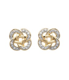 Diamond Celtic Stud Earrings