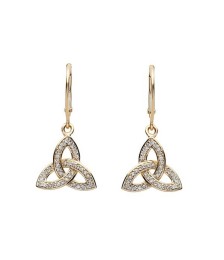 Diamond Trinity Drop Earrings