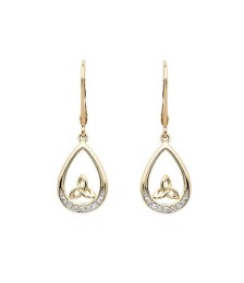 Diamond Trinity Dangle Earrings