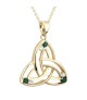 Diamond & Emerald Trinity Pendant
