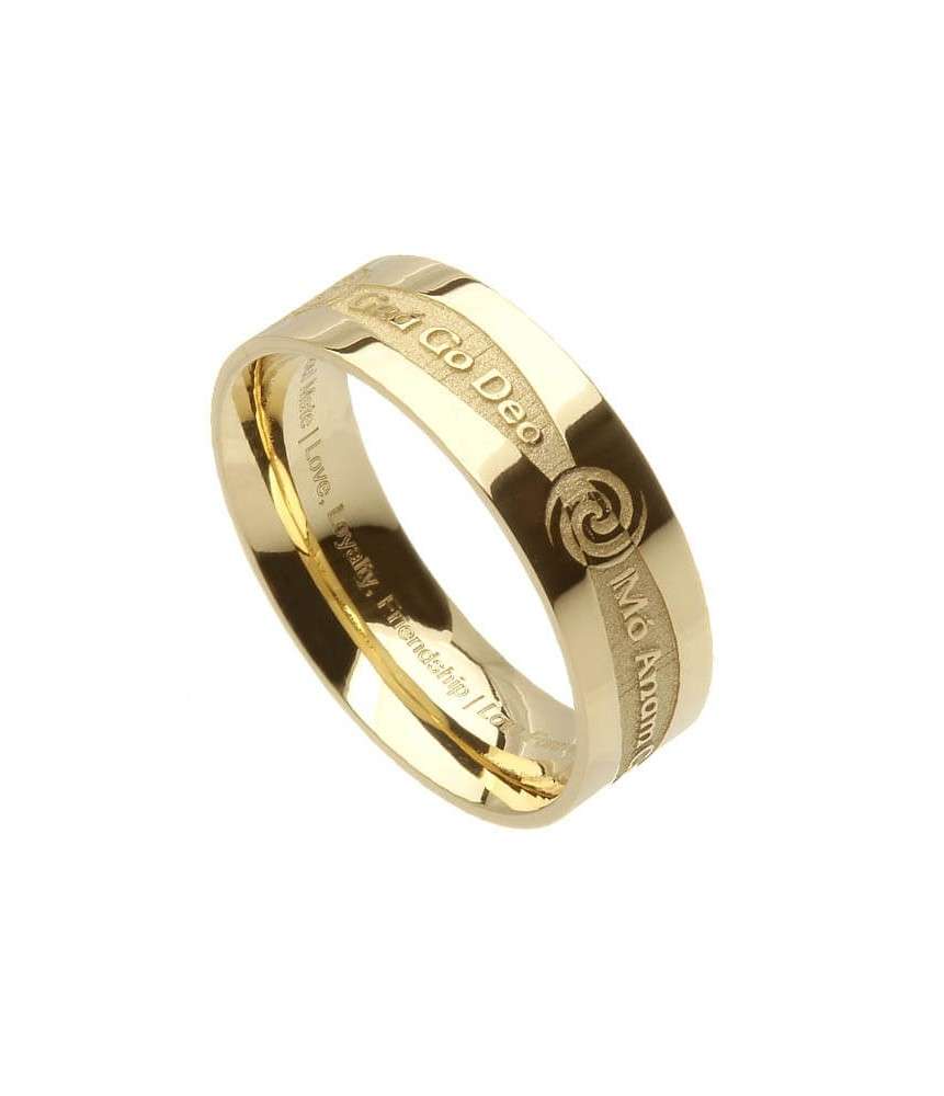 Men's Irish Promise Ring - Yellow Gold