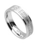 Women's Ogham Soulmate Band - White Gold or Silver