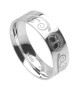 Men's Tree of Life Wedding Ring - White Gold or Silver