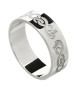 Men's Celtic Swan Wedding Ring - Silver or White Gold