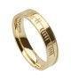 Women's Irish Ogham Wedding Ring - Yellow Gold