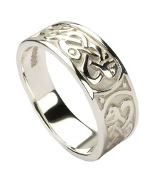 Damen Keltische Knoten Ring - Silber