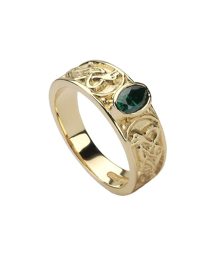 Damen Keltischer Knoten Ring mit CZ - Gold
