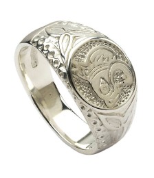 Celtic Lion Ring - Silver or White Gold