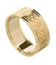 Herren keltischem Liebesknoten Ring mit trim - Alles Gelbe Gold