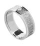 Women's Celtic Lover's Knot Band with Trim - All White Gold