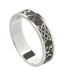 Women's Irish Forever Love Ring - Oxidized Silver