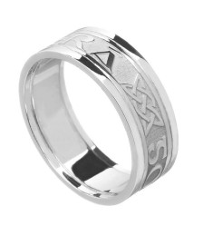 Women's Forever Love Ring with Trim - All White Gold