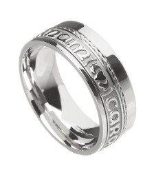 Unisex Soulmate Wedding Ring - All White Gold