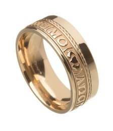 Unisex Soulmate Wedding Ring - All Yellow Gold