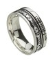 Ogham Claddagh Faith Ring - Oxidized Silver