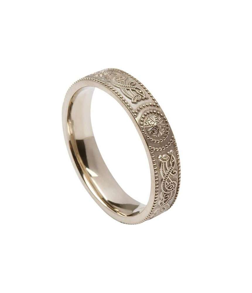 Damen-irischer Krieger Ring - Silber
