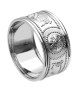 Wide Warrior Ring with Trim - All White Gold