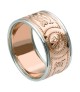 Wide Rose Gold Ring with Trim
