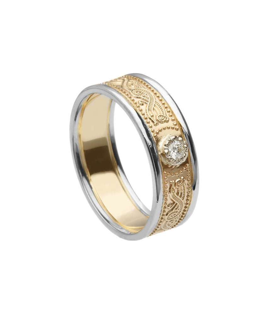 Celtic Warrior Diamond Ring with Trim