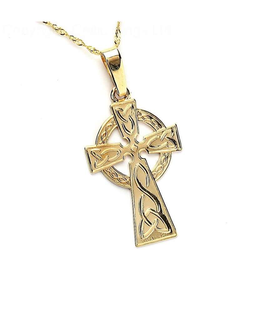 Croix celtique moyenne - Or jaune
