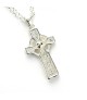 High Cross on Bell Chain - Silver