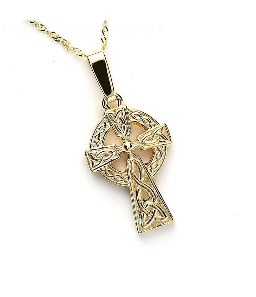 Double-Sided Celtic Cross - Yellow Gold