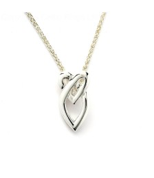 Celtic Love Knot Pendant - White Gold or Silver