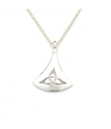 Celtic Trinity Knot Pendant - White Gold or Silver