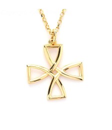 Open Wire Celtic Cross - Yellow Gold