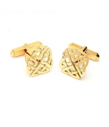 Celtic Knot Cuff Links - Yellow Gold