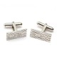 Celtic Weave Cuff Links - White Gold or Silver