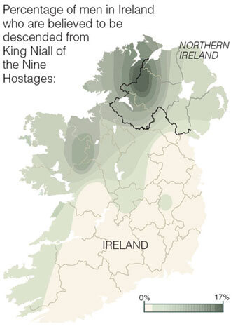 Percentage Of Men Descended From Niall