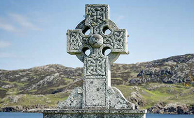 Stein keltisches Kreuz